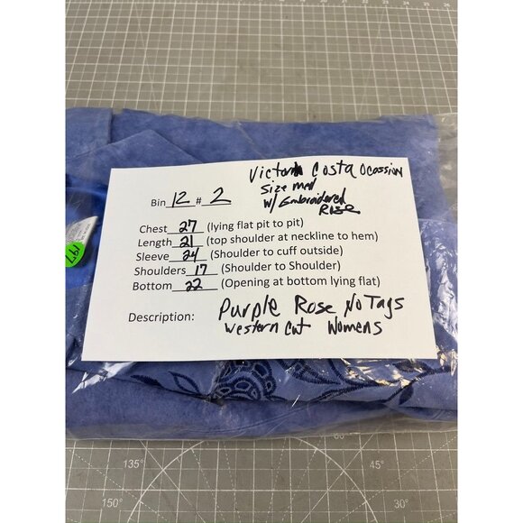 Victor COSTA "Occasion" Women's Leather Jacket Sz. M Embroidered Cut Out BLUE - Picture 11 of 11